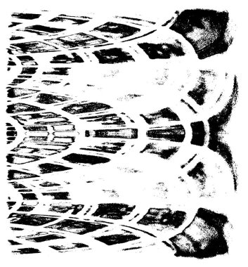 Grunge siyah beyaz desen. Monokrom parçacıkları soyut doku. Koyu tasarım arka plan yüzeyi.