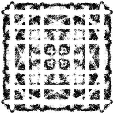 Grunge siyah beyaz desen. Monokrom parçacıkları soyut doku. Koyu tasarım arka plan yüzeyi.