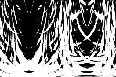 Grunge siyah beyaz desen. Monokrom parçacıkları soyut doku. Koyu tasarım arka plan yüzeyi.