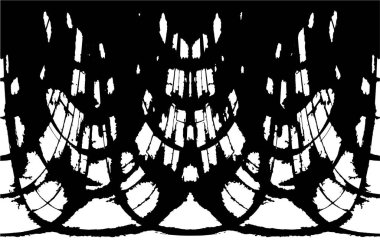 Grunge siyah beyaz desen. Monokrom parçacıkları soyut doku. Koyu tasarım arka plan yüzeyi.