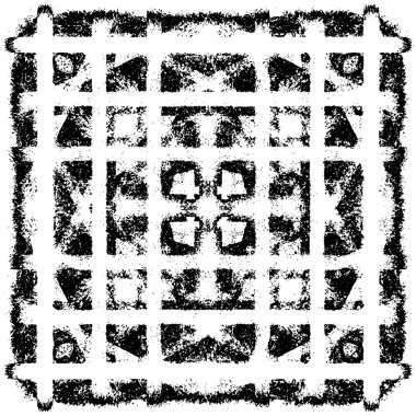 Grunge siyah beyaz desen. Monokrom parçacıkları soyut doku. Koyu tasarım arka plan yüzeyi.