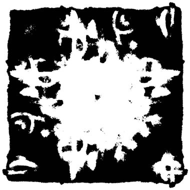 Grunge siyah beyaz desen. Monokrom parçacıkları soyut doku. Koyu tasarım arka plan yüzeyi.