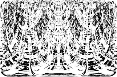 Grunge dikey olarak simetrik siyah beyaz doku. Tek renkli yıpranmış kaplama deseni. 