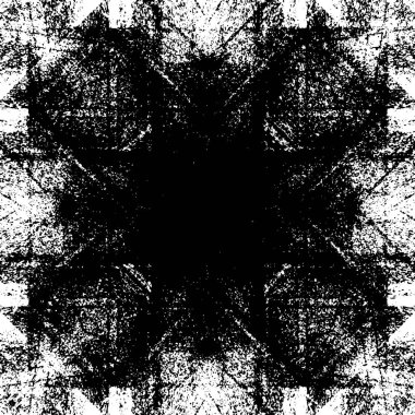 Grunge siyah beyaz desen. Monokrom parçacıkları soyut doku. Koyu tasarım arka plan yüzeyi.