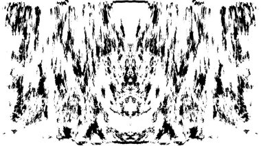 Grunge dikey olarak simetrik siyah beyaz doku. Tek renkli yıpranmış kaplama deseni. 