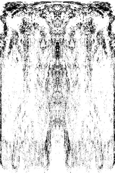 Grunge dikey olarak simetrik siyah beyaz doku. Tek renkli yıpranmış kaplama deseni. 