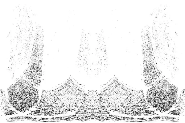 Grunge dikey olarak simetrik siyah beyaz doku. Tek renkli yıpranmış kaplama deseni. 