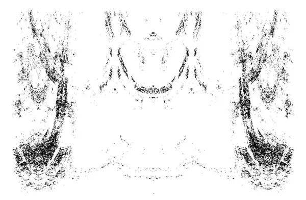 Grunge dikey olarak simetrik siyah beyaz doku. Tek renkli yıpranmış kaplama deseni. 