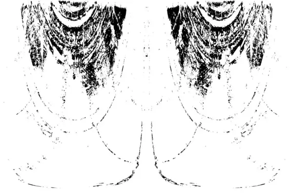 Grunge dikey olarak simetrik siyah beyaz doku. Tek renkli yıpranmış kaplama deseni. 