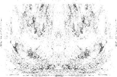 Grunge dikey olarak simetrik siyah beyaz doku. Tek renkli yıpranmış kaplama deseni. 