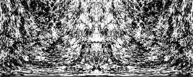 Grunge dikey olarak simetrik siyah beyaz doku. Tek renkli yıpranmış kaplama deseni. 