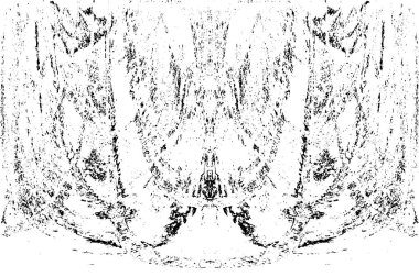 Grunge dikey olarak simetrik siyah beyaz doku. Tek renkli yıpranmış kaplama deseni. 