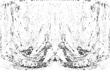 Grunge dikey olarak simetrik siyah beyaz doku. Tek renkli yıpranmış kaplama deseni. 