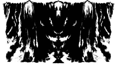 Grunge dikey olarak simetrik siyah beyaz doku. Tek renkli yıpranmış kaplama deseni. 