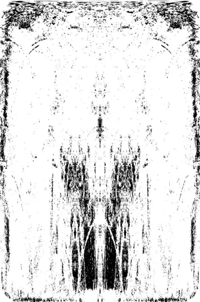 Grunge dikey olarak simetrik siyah beyaz doku. Tek renkli yıpranmış kaplama deseni. 