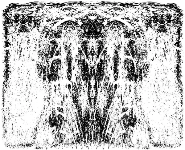 Grunge dikey olarak simetrik siyah beyaz doku. Tek renkli yıpranmış kaplama deseni. 