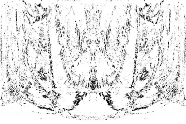 Grunge dikey olarak simetrik siyah beyaz doku. Tek renkli yıpranmış kaplama deseni. 