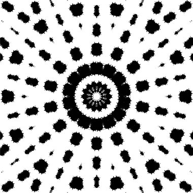 Kaleydoskopik desenli siyah ve beyaz süs arkaplanı