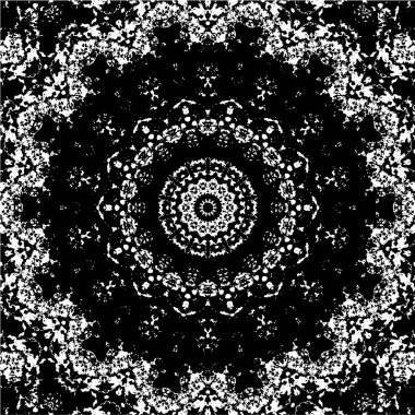 Yaratıcı siyah-beyaz süs arka planı. Mandala deseni.