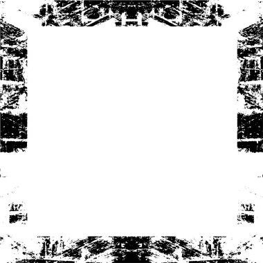 Beyaz arka planda Grunge çerçeve. Vektör tasarım şablonu.