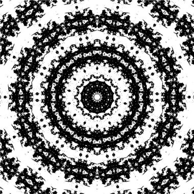 Yaratıcı siyah-beyaz süs arka planı. Mandala deseni.