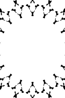 Siyah ve beyaz süslemeli arka plan. Mandala deseni.