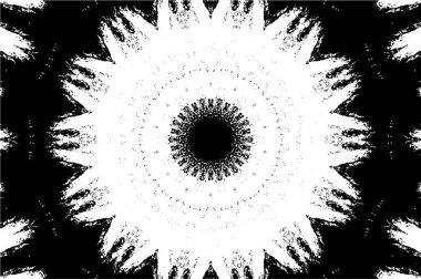 Kaleydoskopik desenli siyah ve beyaz süs arkaplanı