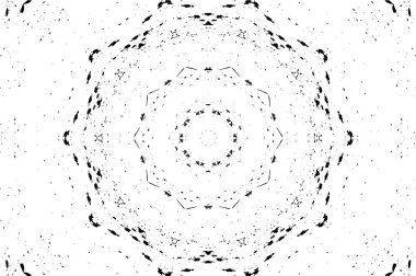 Kaleydoskopik desenli siyah ve beyaz dekoratif arkaplan