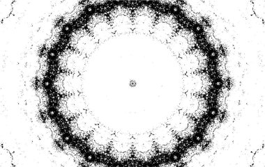 Kaleydoskopik desenli siyah ve beyaz süs arkaplanı