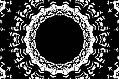 Siyah ve beyaz süslemeli arka plan. Mandala deseni.