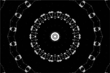 Siyah ve beyaz süslemeli arka plan. Mandala deseni.