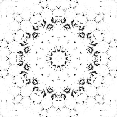 Yaratıcı siyah-beyaz süs arka planı. Mandala deseni.