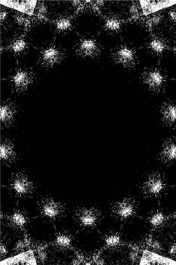 Kaleydoskopik desenli siyah ve beyaz süs arkaplanı