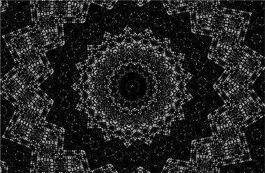 Siyah ve beyaz süslemeli arka plan. Mandala deseni.