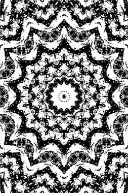 Yaratıcı siyah-beyaz süs arka planı. Mandala deseni.