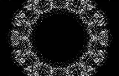 Kaleydoskopik desenli siyah ve beyaz süs arkaplanı