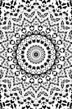Siyah ve beyaz süslemeli arka plan. Mandala deseni.