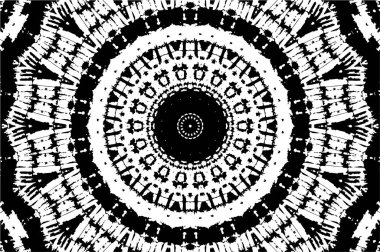 Siyah ve beyaz süslemeli arka plan. Mandala deseni.
