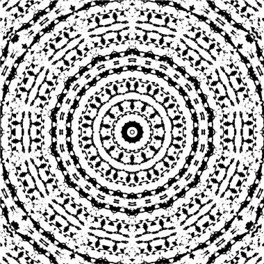 Siyah ve beyaz süslemeli arka plan. Mandala deseni.