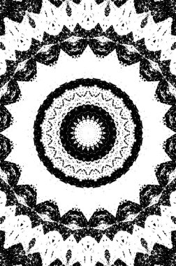 Siyah ve beyaz süslemeli arka plan. Mandala deseni.