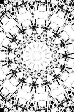 Siyah ve beyaz süslemeli arka plan. Mandala deseni.