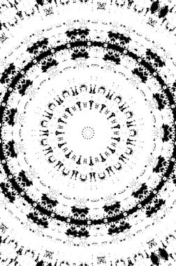 Siyah ve beyaz süslemeli arka plan. Mandala deseni.