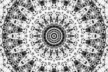 Siyah ve beyaz süslemeli arka plan. Mandala deseni.