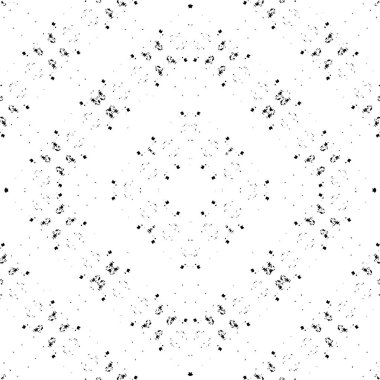 Kaleydoskopik desenli siyah ve beyaz süs arkaplanı