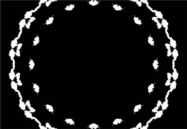 Siyah ve beyaz süslemeli arka plan. Mandala deseni.