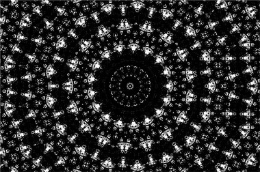 Kaleydoskopik desenli siyah ve beyaz dekoratif arkaplan