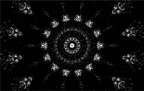 Kaleydoskopik desenli siyah ve beyaz süs arkaplanı