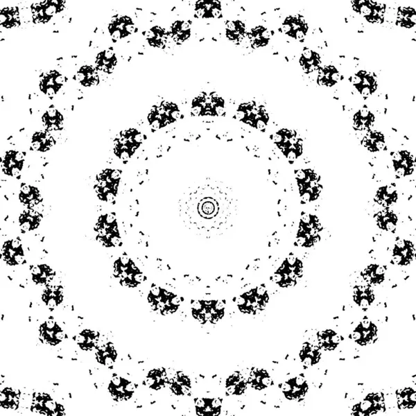 Ornamentaler Kaleidoskopischer Monochromer Hintergrund — Stockvektor