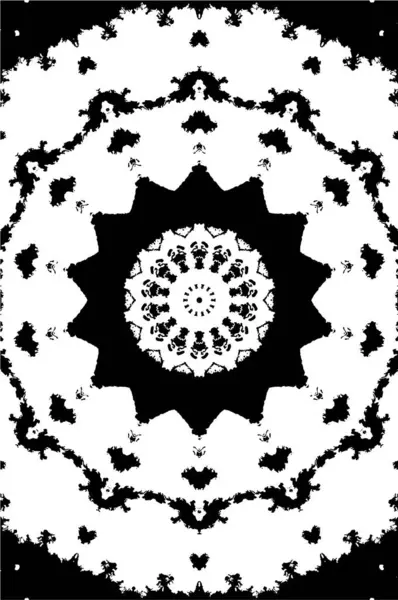 Siyah ve beyaz süslemeli arka plan. Mandala deseni.