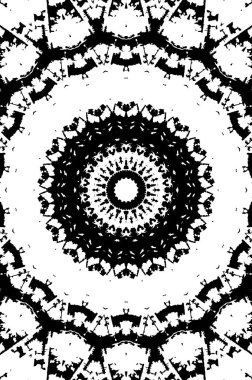 Siyah ve beyaz süslemeli arka plan. Mandala deseni.